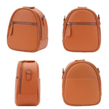 Divvia 2L Small Camera Sling Bag for Women and Men, Waterproof PU Leather Crossbody Bag for Small Mirrorless Cameras, Shockproof Travel Case（Not for Large DSLR） Brown