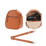 Divvia 2L Small Camera Sling Bag for Women and Men, Waterproof PU Leather Crossbody Bag for Small Mirrorless Cameras, Shockproof Travel Case（Not for Large DSLR） Brown