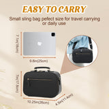 Divvia Camera Sling Bag, Waterproof PU Leather Crossbody Camere Bag for Photographers, Small Shockproof Case with Removable Dividers for DSLR/SLR/Mirrorless, 4L Black