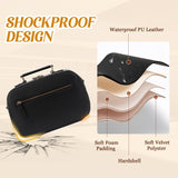 Divvia Camera Sling Bag, Waterproof PU Leather Crossbody Camere Bag for Photographers, Small Shockproof Case with Removable Dividers for DSLR/SLR/Mirrorless, 4L Black