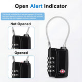 Diyife TSA Locks for Luggage, [2 Pack] [Security Upgrade] TSA Approved Luggage Locks with TSA008, Open Alert Indicator, 4 Digit Combination Small Round TSA Travel Lock for Suitcase, Bag, Backpack
