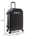 DKNY Unisex - Adult Metal Logo, Black, 26 Inch