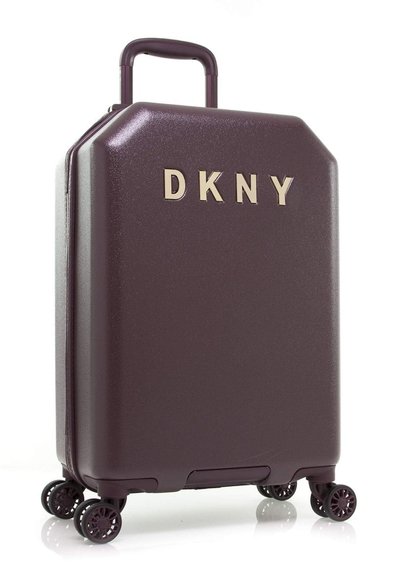 DKNY Unisex - Adult Metal Logo, Burgundy, 21" Carry On