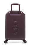 DKNY Unisex - Adult Metal Logo, Burgundy, 21" Carry On