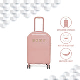 DKNY Unisex - Adult Metal Logo, Dark Rose, 21" Carry On