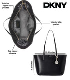 DKNY womens Dkny Bryant Md Tote, Black/Gold, One Size US