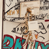 DKNY womens Dkny Elissa N/S Phone Crossbody, White Graffiti, One Size US