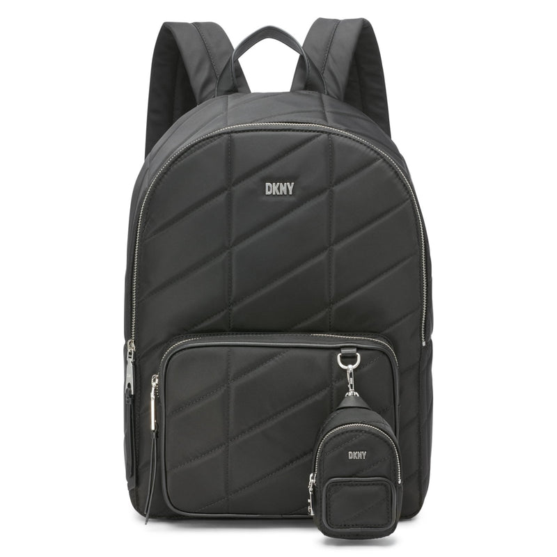DKNY Women's Handbags BACKPACK,BLACK/SILVER,1SZ
