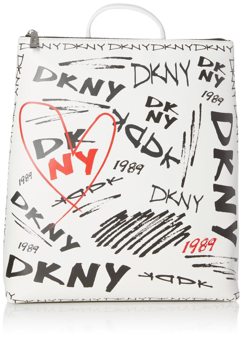 DKNY Women's Handbags Backpack,Optic White Multi,1SZ