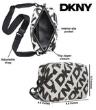 DKNY Women's Handbags Corssbody,Black/White,1sz