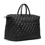 DKNY Women's Lyla Quilted Weekender Bag, Medium, Black/Black