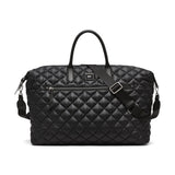 DKNY Women's Lyla Quilted Weekender Bag, Medium, Black/Black