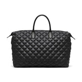 DKNY Women's Lyla Quilted Weekender Bag, Medium, Black/Black