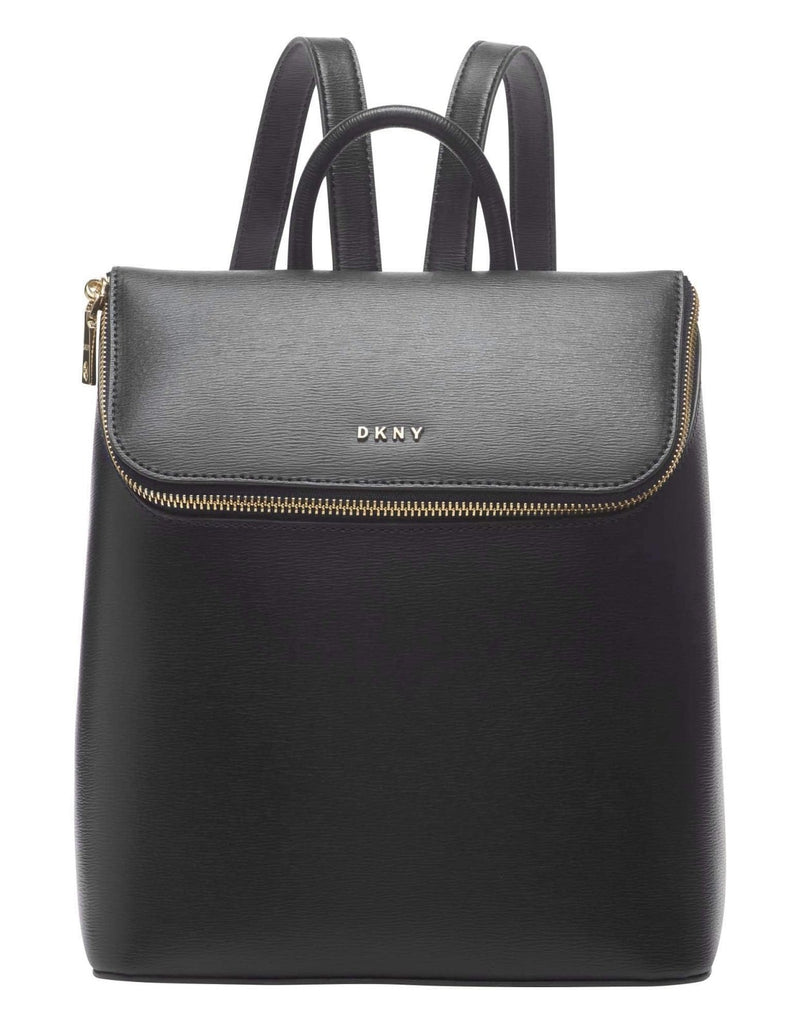 DKNY Women's Multipurpose Fashion Backpack Backpack, Black/Gold Bryant, One Size