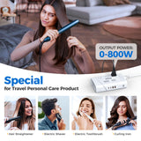 DOACE 800W Pure Sine Wave Voltage Converter US to Europe - 220V to 110V Converter for European Travel, Power Converter Adapter Combo with 35W PD and 30W QC USB Chargers for Using U.S. Devices Abroad