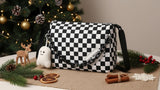 DOB SECHS Crossbody Purse Bag for Women Small Shoulder Hobo Bag Messenger Bag with Kawaii Pins and Pendent (Checkered - L)