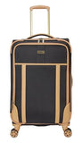 Dockers Seahorse Softside Expandable 8 - Wheel Spinner Travel Checked Luggage, 24 - Inch, Black
