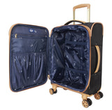 Dockers Seahorse Softside Expandable 8 - Wheel Spinner Travel Checked Luggage, 24 - Inch, Black