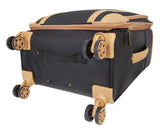 Dockers Seahorse Softside Expandable 8 - Wheel Spinner Travel Checked Luggage, 24 - Inch, Black