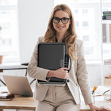 DocSafe Fireproof File Organizer with Lock, Hard - Shell Case Fireproof Document Box with 13 Pocket Accordion File Folder, Portable Home Office Travel Safe Storage for Important Documents Laptop Black