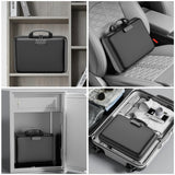 DocSafe Fireproof File Organizer with Lock, Hard - Shell Case Fireproof Document Box with 13 Pocket Accordion File Folder, Portable Home Office Travel Safe Storage for Important Documents Laptop Black