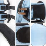 Dog Carrier Backpack Breathable for Small Pets/Cats/Puppies, Pet Carrier Bag with Mesh Ventilation, Safety Features and Cushion Back Support, for Traveling, Hiking, Camping, Walking & Outdoor (Blue)