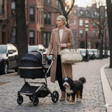 DOKUS & CO Luxe Diaper Caddy Organizer Tote, Extra - Large Collapsible Nursery Storage for Baby Essentials, Portable Car & Travel Hospital Bag, Baby Bottle, Pump & Pet Supplies, Gift for New Moms