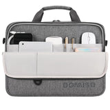 DOMISO 15.6 inch Laptop Bag Business Briefcase Water - resistant Notebook Messenger Shoulder Bag for 15.6" ASUS ZenBook Chromebook 15/Lenovo Ideapad ThinkPad/HP Pavilion 15 Envy 15,Grey