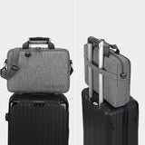 DOMISO 15.6 inch Laptop Bag Business Briefcase Water - resistant Notebook Messenger Shoulder Bag for 15.6" ASUS ZenBook Chromebook 15/Lenovo Ideapad ThinkPad/HP Pavilion 15 Envy 15,Grey