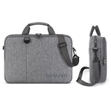 DOMISO 15.6 inch Laptop Bag Business Briefcase Water - resistant Notebook Messenger Shoulder Bag for 15.6" ASUS ZenBook Chromebook 15/Lenovo Ideapad ThinkPad/HP Pavilion 15 Envy 15,Grey