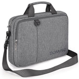 DOMISO 15.6 inch Laptop Bag Business Briefcase Water - resistant Notebook Messenger Shoulder Bag for 15.6" ASUS ZenBook Chromebook 15/Lenovo Ideapad ThinkPad/HP Pavilion 15 Envy 15,Grey