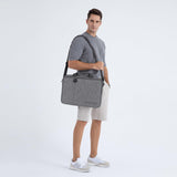 DOMISO 15.6 inch Laptop Bag Business Briefcase Water - resistant Notebook Messenger Shoulder Bag for 15.6" ASUS ZenBook Chromebook 15/Lenovo Ideapad ThinkPad/HP Pavilion 15 Envy 15,Grey