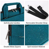DOMISO 15.6 inch Laptop Messenger Shoulder Bag Tote Bag for Women for Men,Business Travel Work Computer Bag Case Briefcase,Compatible with 16 inch MacBook Pro/Max,15.6 inch HP Lenovo Dell XPS 16, Teal