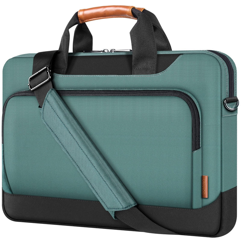 DOMISO 17 - 17.3 Inch Laptop Bag Large Capacity Shoulder Bag for Dell XPS/HP Pavilion 17/Lenovo Chromebook 317, Green