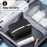 dopobo Travel Toiletry Bag, Dopp Kit Waterproof Makeup Bag Shaving Bag with Hanging Hook, Portable Toiletry Organizer for Traveling and Camping (Black)