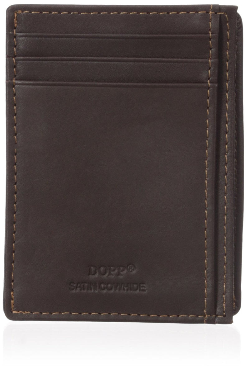 Dopp Men's Regatta Front Pocket Get - away Minamalst Slim Wallet, Mahogany, One Size
