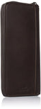 Dopp Men's Regatta Leather Zipper Passport Organizer Wallet, Brown, One Size