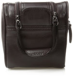 Dopp Men's Seasoned Soft Sided Multi - Zip Travel Kit - Leather, Brown, One Size