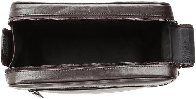 Dopp Men's Seasoned Soft Sided Multi - Zip Travel Kit - Leather, Brown, One Size