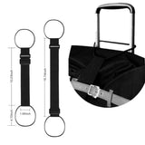 DraCra 2 Pack Luggage Straps for Add a Bag Bungees Lightweight Easy Elastic Wrap Belts for Attaching Extra Bags Purse to Suitcase Handle Handbag Backpack Spinner Carryon Travel Airport