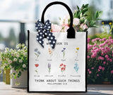 Dr.Baner Christian Tote Bag For Women, Whatever Is Think About Such Things, Bible Verse Canvas Tote Bag, Travel, Shopping, Gift - 31