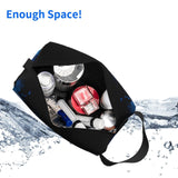 Drdhnet Blue Swirls With Golden Specks Makeup Bag Organizer Toiletry Bag Portable Storage Travel Cosmetic Bag With Zipper For Women