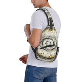 Drdhnet Gay Swirls With Golden Specks Sling Backpack Crossbody Bag Chest Bag Daypack Fanny Pack For Outdoors Hiking Traveling