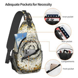 Drdhnet Gay Swirls With Golden Specks Sling Backpack Crossbody Bag Chest Bag Daypack Fanny Pack For Outdoors Hiking Traveling