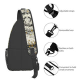 Drdhnet Gay Swirls With Golden Specks Sling Backpack Crossbody Bag Chest Bag Daypack Fanny Pack For Outdoors Hiking Traveling