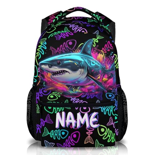 DREAMUGIFT Kids School Backpack, Custom Shark Backpacks, Boys Gift, 17 Inch Personalized Colorful Boys Bookbags for Elementary | Backpacks4Less