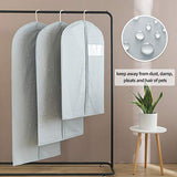Dress Bags for Gowns Long, 65'' Long Dress Clear Garment Bag(Set of 2, 23.3'' X 65'')