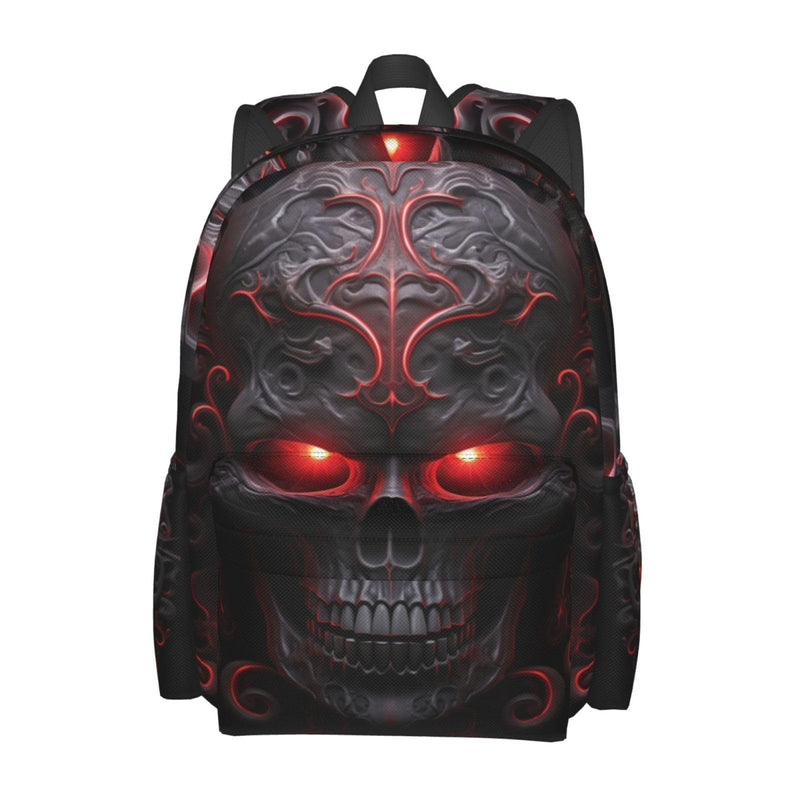 Droerfes Skull Backpack School Bag Lightweight Bookbag Laptop Travel Daypack For Kids Girls Boys Teens
