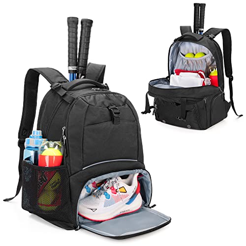 DSLEAF Tennis Backpack for 2 Rackets, Tennis Bag with Separate Ventilated Shoe Space for Tennis/Pickleball/Badminton/Squash Racquet | Backpacks4Less