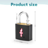 DUALCROWN 12 - Pack Black Neon Square TSA Approved Luggage Lock for Suitcases, Carry - On Bags, Backpacks & Laptop Cases